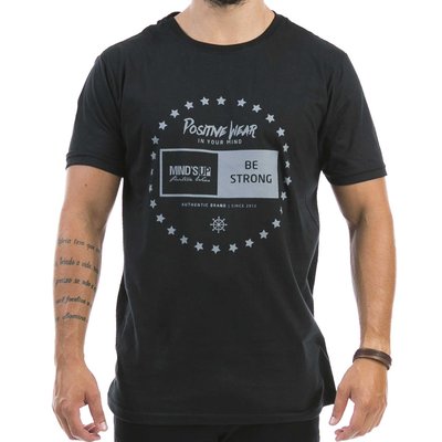 Camiseta Tshirt Estampada Circulo Estrelas Preto