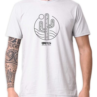 Camiseta T-shirt Estampada Cactus Branco