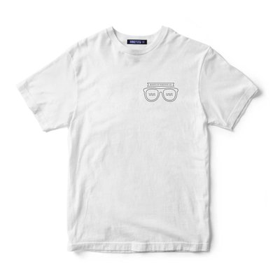 Camiseta Tshirt Estampada Óculos Branco