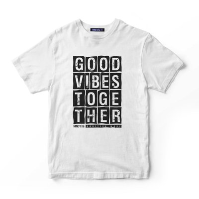Camiseta Tshirt Estampada Good Vibes Together Branco