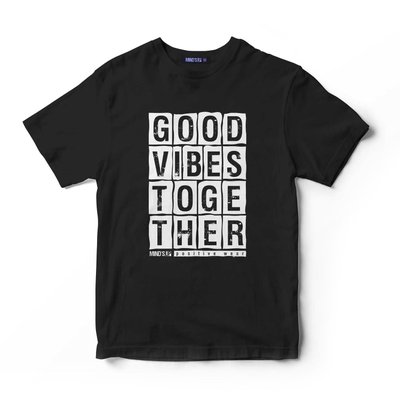 Camiseta Tshirt Estampada Good Vibes Together Preto