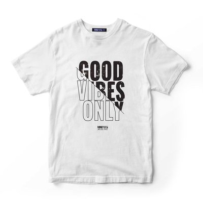 Camiseta Tshirt Estampada Good Vibes Only Branco