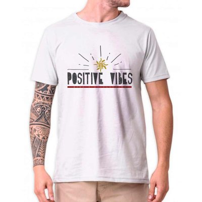 Camiseta Tshirt Estampada Positive Vibes