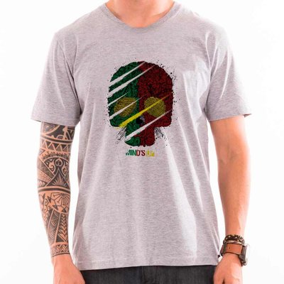 Camiseta Tshirt Estampada Caveira Reggae