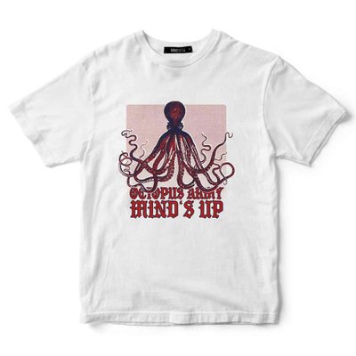Camiseta Tshirt Estampada Octopus Branco