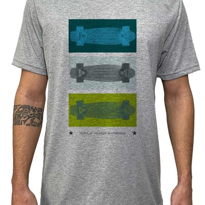 Camiseta Tshirt Estampada Skateboard Mescla