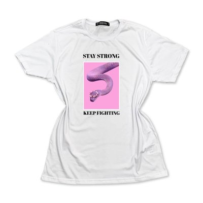 Tshirt Feminina Stay Strong Branco