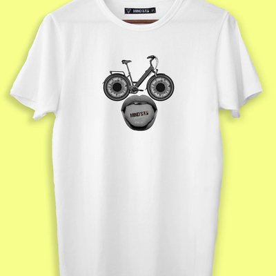 Camiseta Colagem Bike Branco