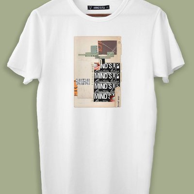 Camiseta Colagem Caderno Branco